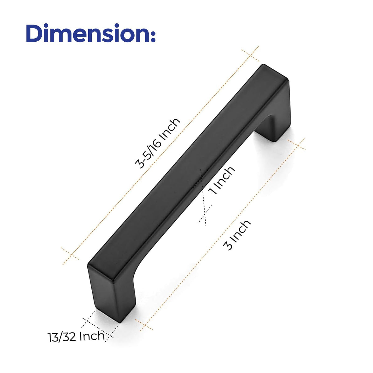 Installation holes view demonstrates 3-inch center-to-center spacing.
