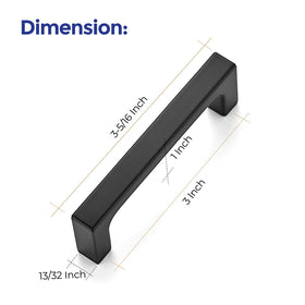 Installation holes view demonstrates 3-inch center-to-center spacing.