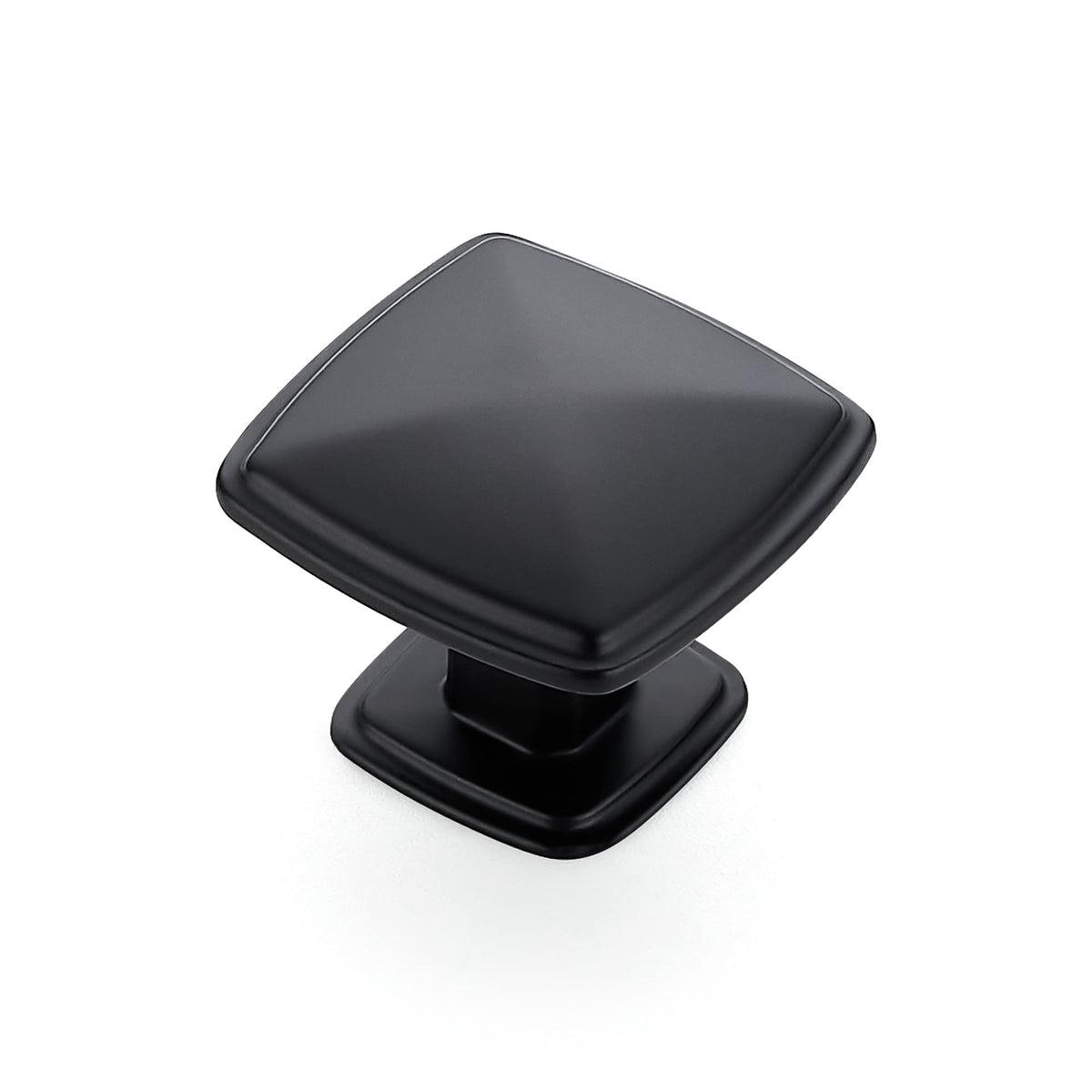 Ravinte square knob matte black enhances kitchen cabinets with timeless, versatile style