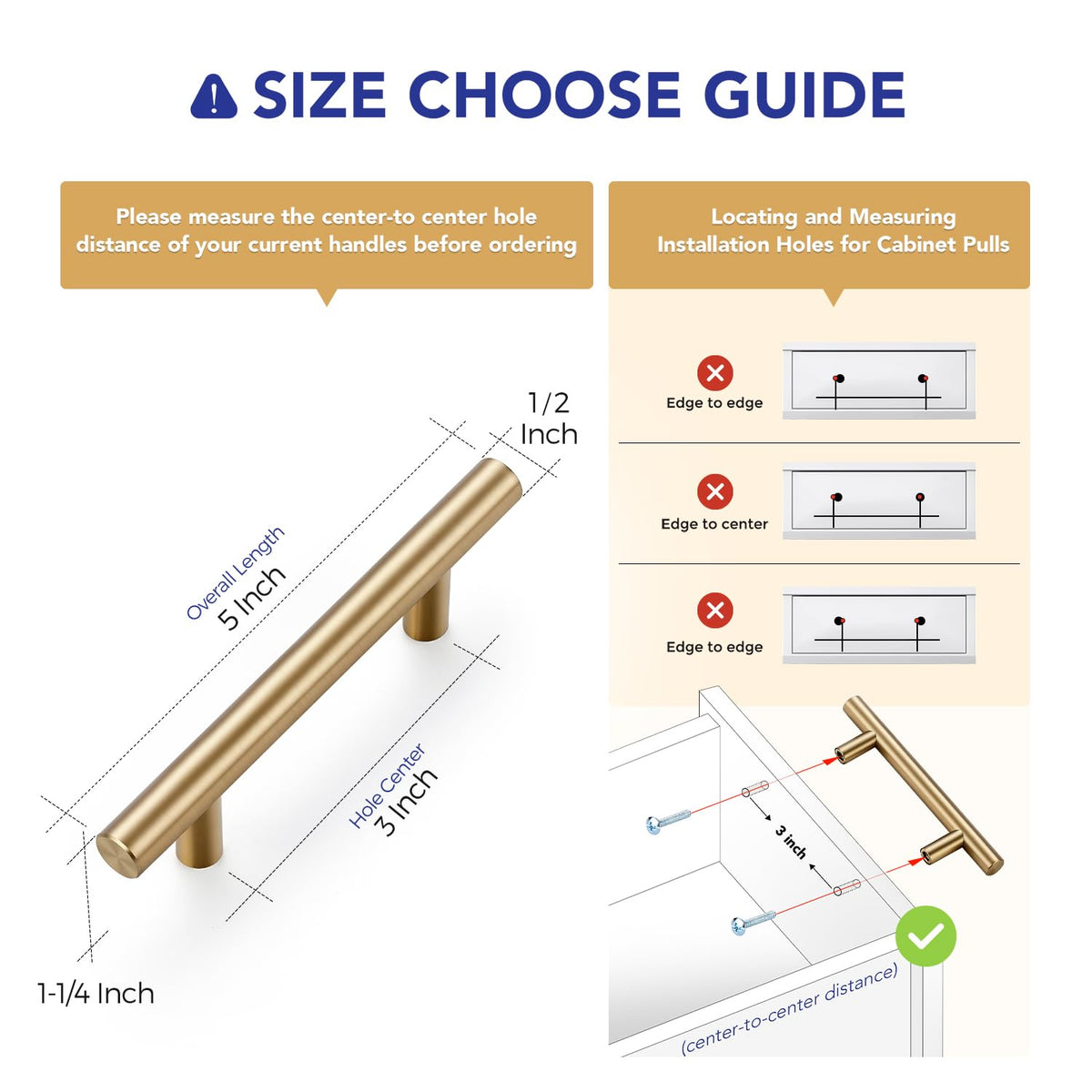 Stainless steel Ravinte pulls in champagne bronze finish for durable kitchen and bathroom upgrade.