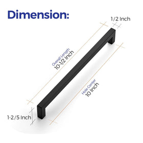 Stainless steel base with matte black finish for a durable pull.