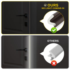 Ravinte brown door seal provides noise reduction for a quieter room