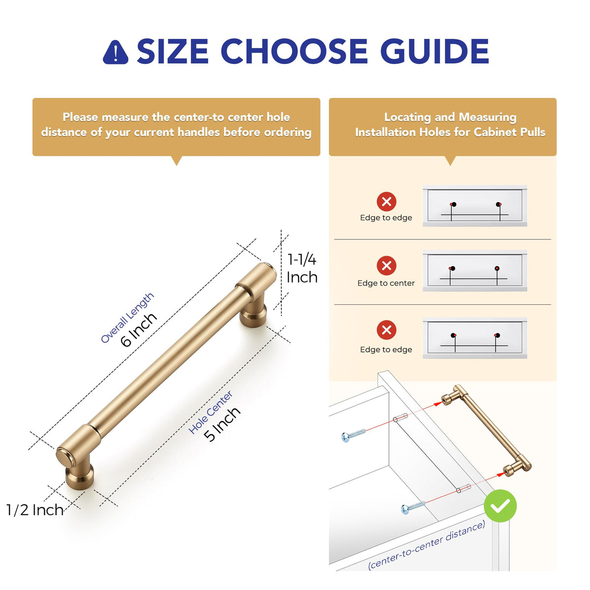 Ravinte zinc alloy handle with champagne bronze finish, durable choice.