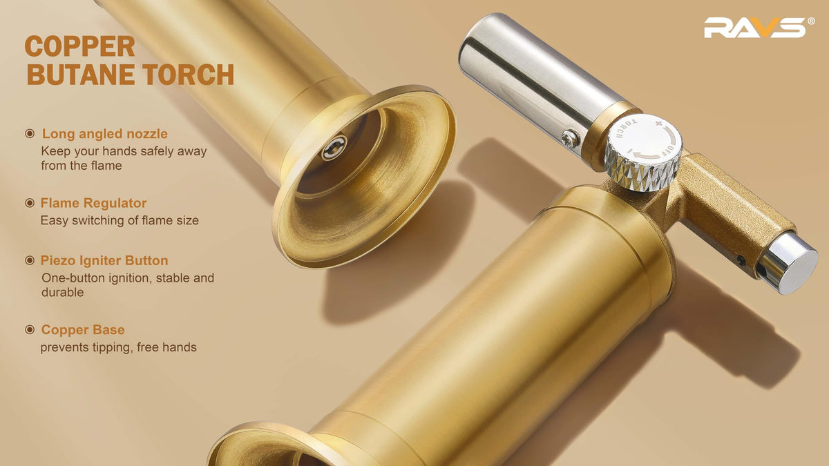 RAVS torch with detachable base stands securely on a surface