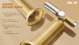RAVS torch with detachable base stands securely on a surface