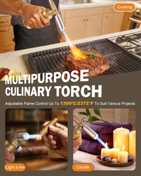 RAVS copper torch supports multi-use tasks from cooking to crafts