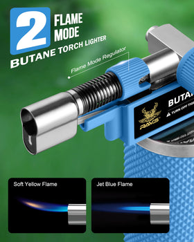 RAVS dual flame torch adjustable flame knob enables precise heating.