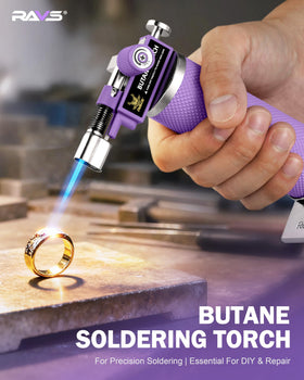 RAVS ergonomic handle torch designed for one-handed operation