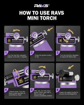 RAVS high-heat torch reaching 1300°C for searing and finishing