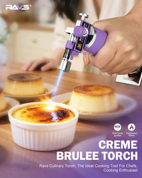 RAVS refillable kitchen torch with Piezo ignition for instant start