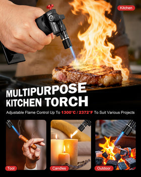 RAVS torch anti-tip base keeps it steady.
