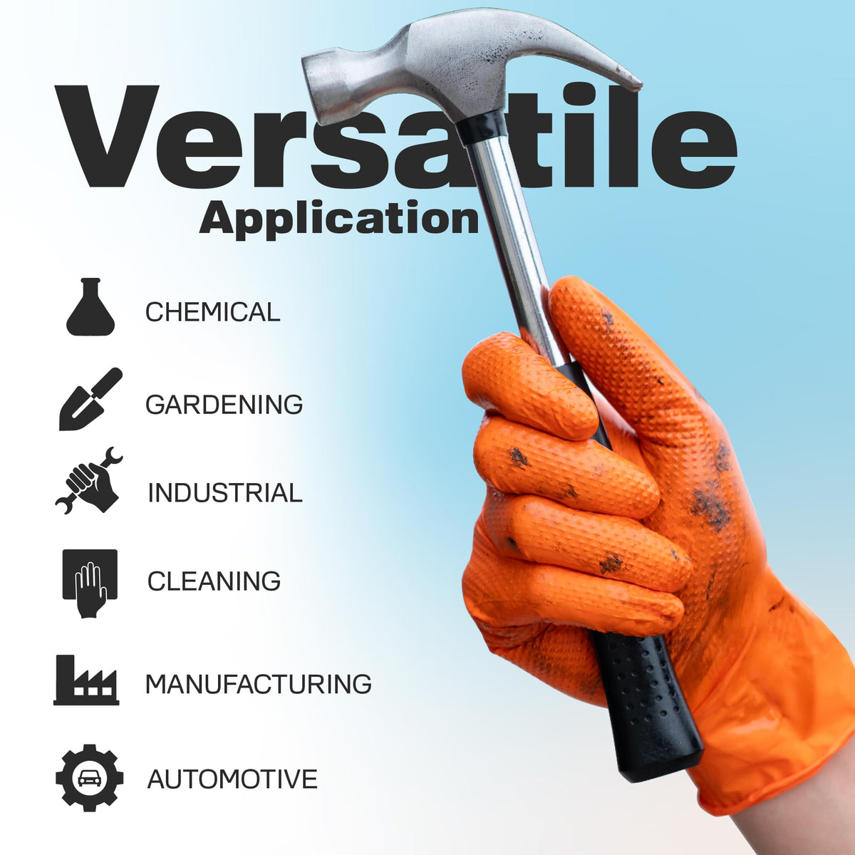 Raxwell cleaning gloves provide durable protection in wet environments.