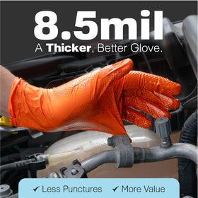 Raxwell diamond texture gloves providing puncture resistance and precision handling