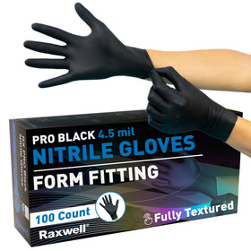 Raxwell Nitrile Gloves with textured grip for precise handling