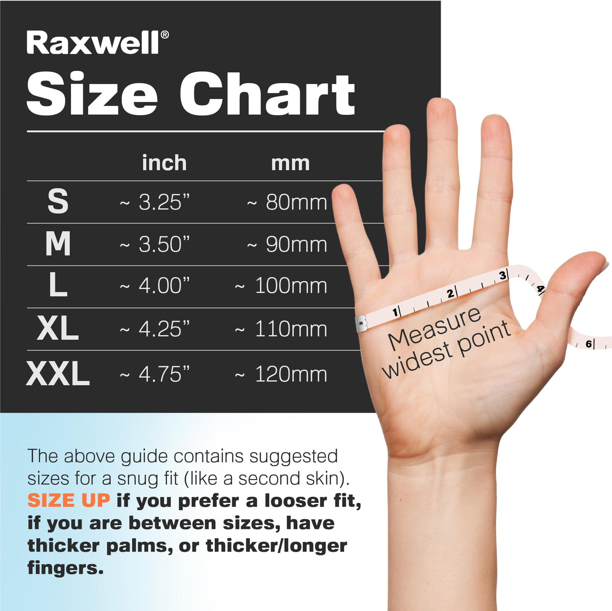 Raxwell small nitrile gloves with puncture resistance