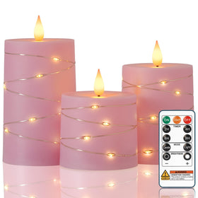 Raycare Easter pink flameless candles with remote for safe year-round decor