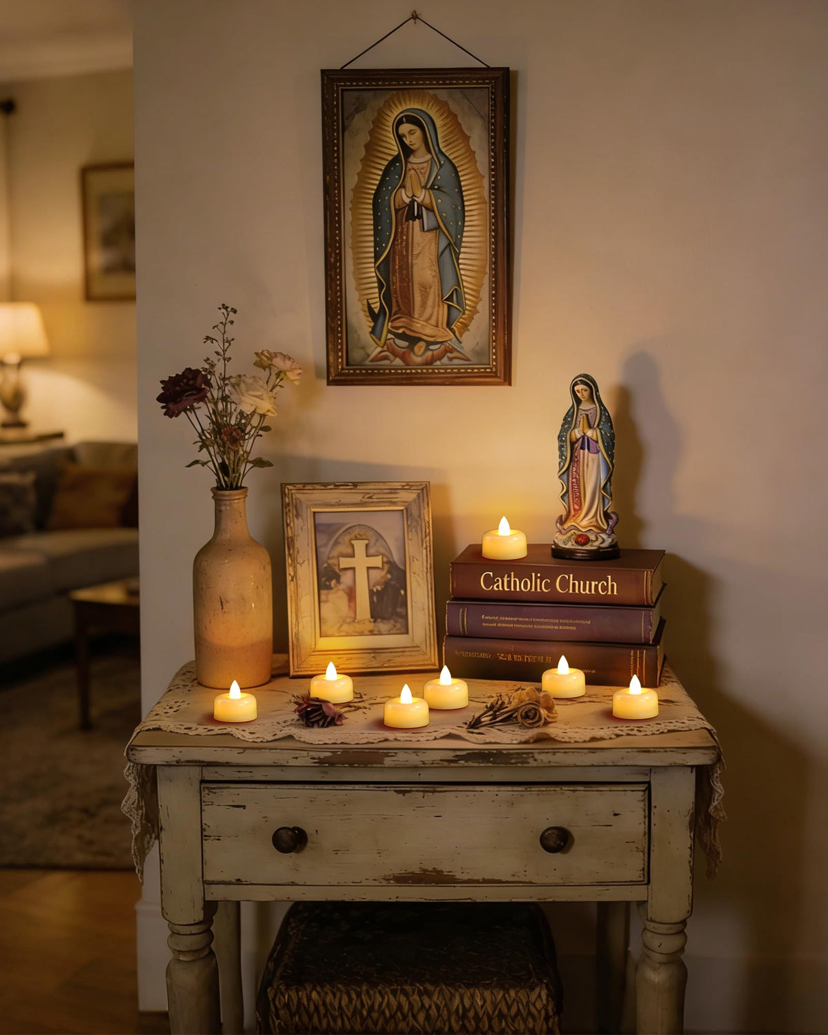 Raycare pumpkin luminary tealight creates warm autumn accents