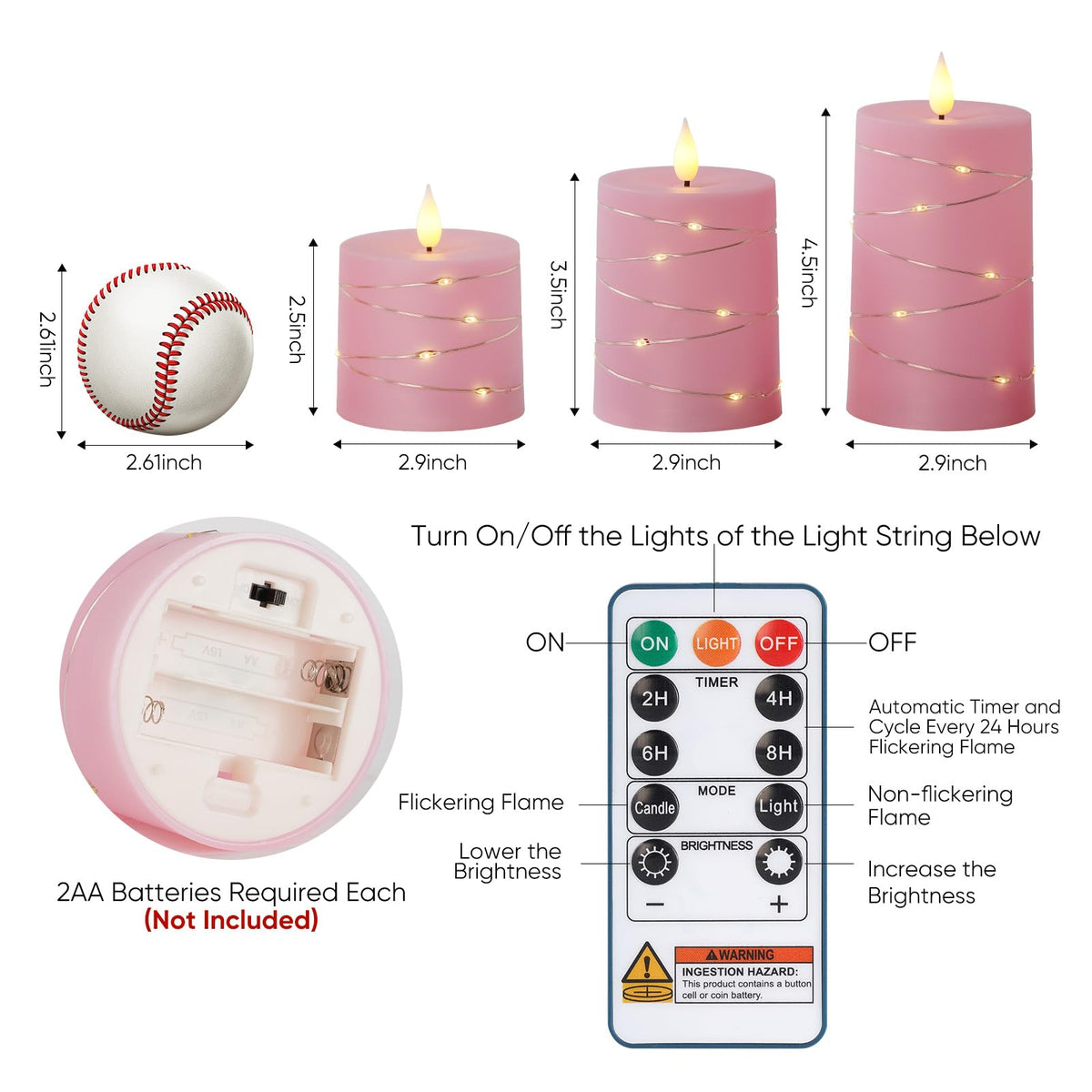 Raycare unbreakable plastic candle emphasizing family-safe design
