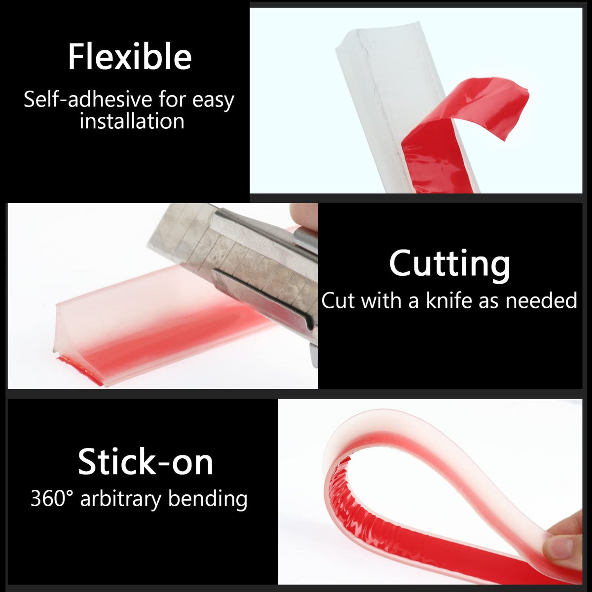 Raycity kitchen-bath sealing dam fits windowsills and counters for dry-wet separation