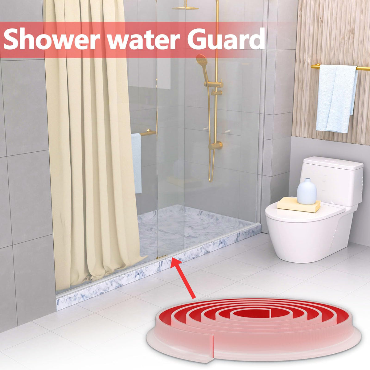Raycity multi-purpose water barrier helps prevent spills across bathrooms and kitchens