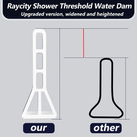 Raycity gray 3-inch high shower dam blends with modern bathrooms.
