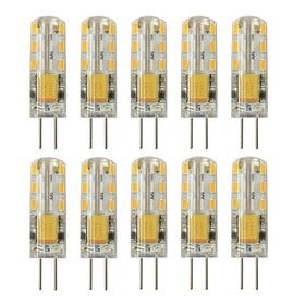 Rayhoo G4 LED bulbs front view showing compact design and energy savings for halogen replacement