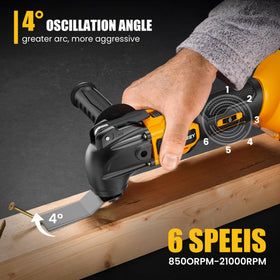 RAYLEEY 6-speed control delivers versatility from detail work to tough cuts.