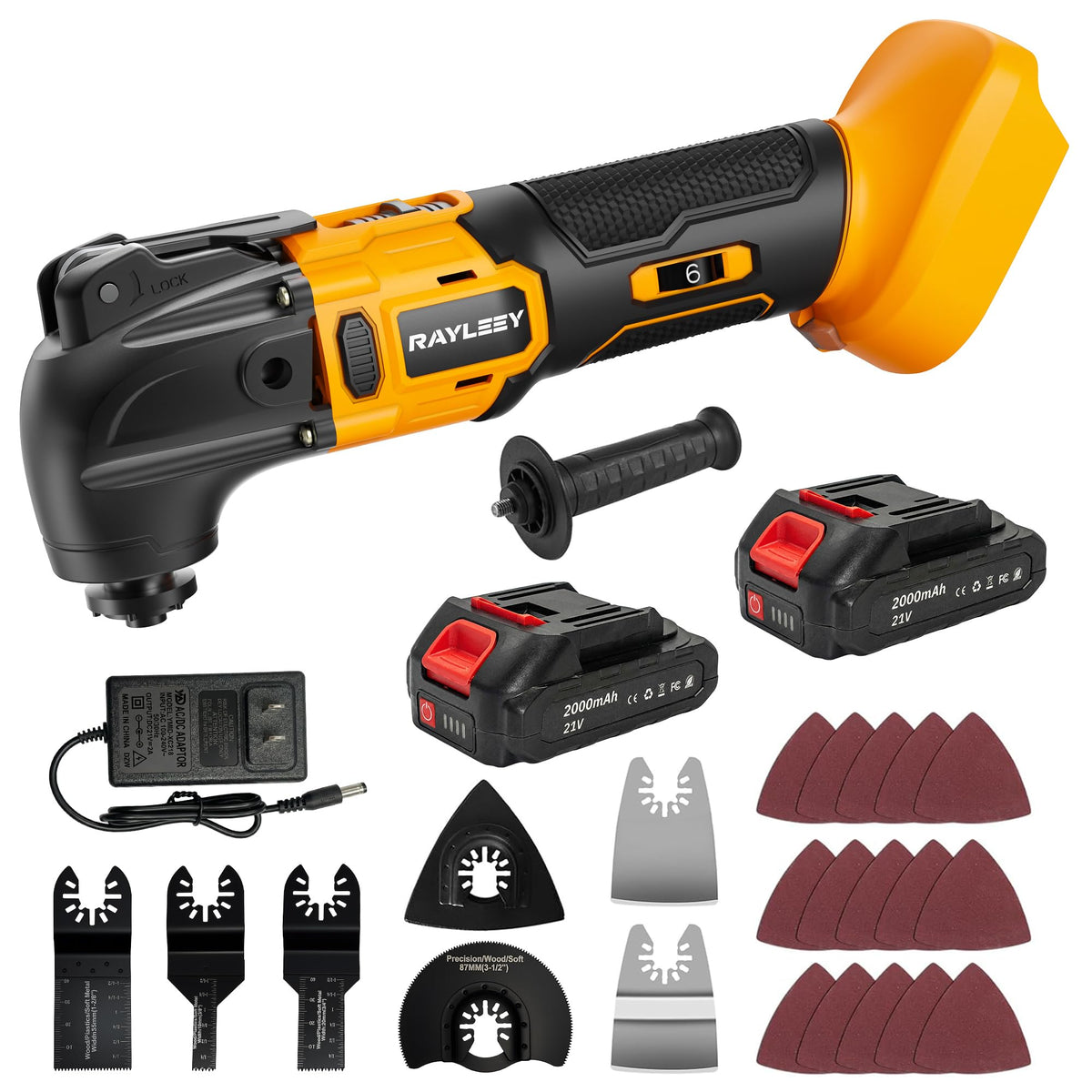 RAYLEEY cordless oscillating multi-tool for precise cuts and versatile tasks.