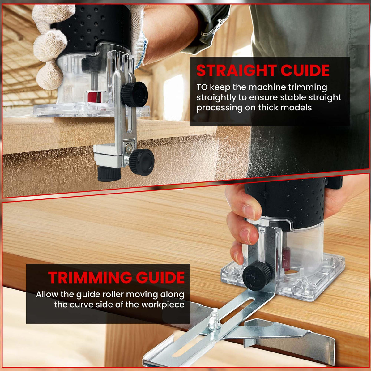Rayleey ergonomic rubber handle provides comfortable, stable grip.