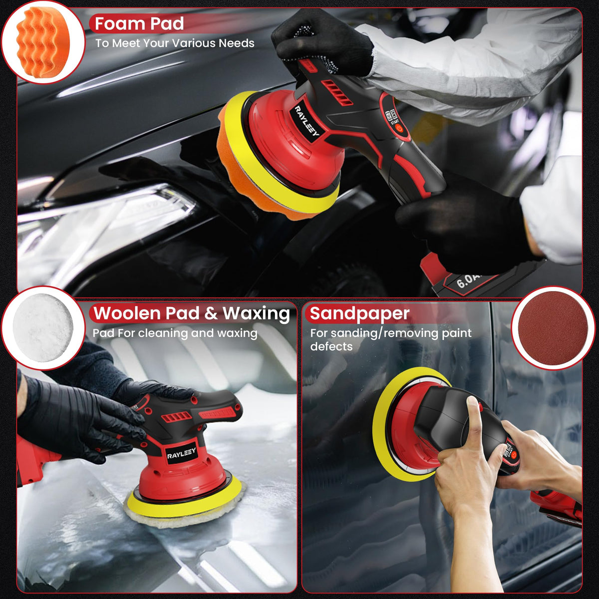 Rayleey polishing bonnets keep surfaces clean while restoring shine.