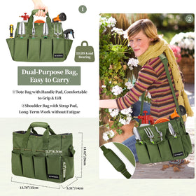 Raynesys Garden Tote Bag uses durable 900D fabric built for outdoor use.