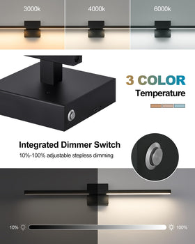 Rayogale 32-inch black modern wall light mounted to add ambient glow.