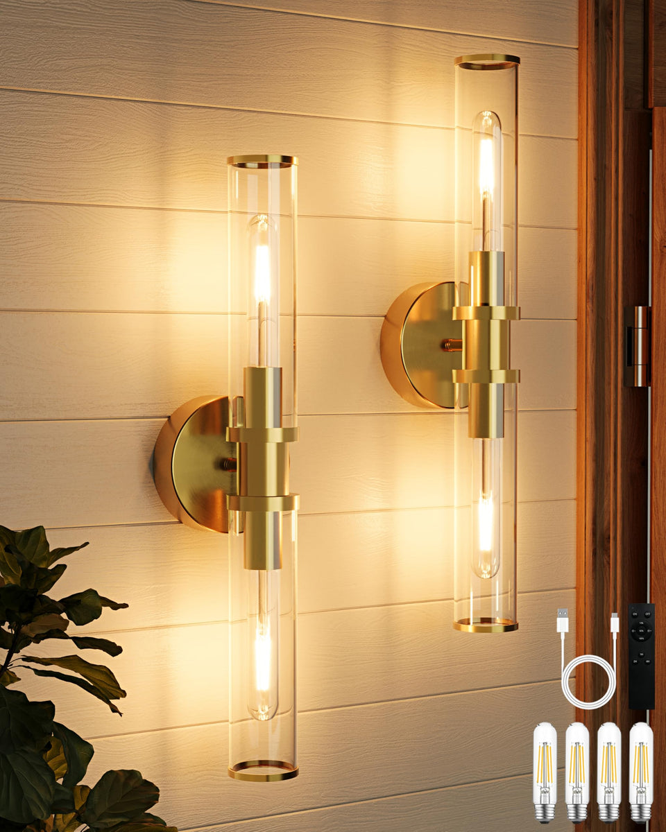 Rayogale 8000mAh wireless wall sconce front view showing cordless design