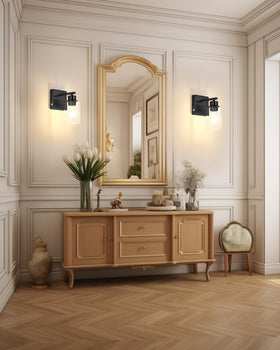 Rayogale easy-install wall sconce with included mounting hardware.