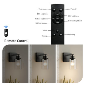 Rayogale wall sconce with remote control for convenient brightness adjustments.