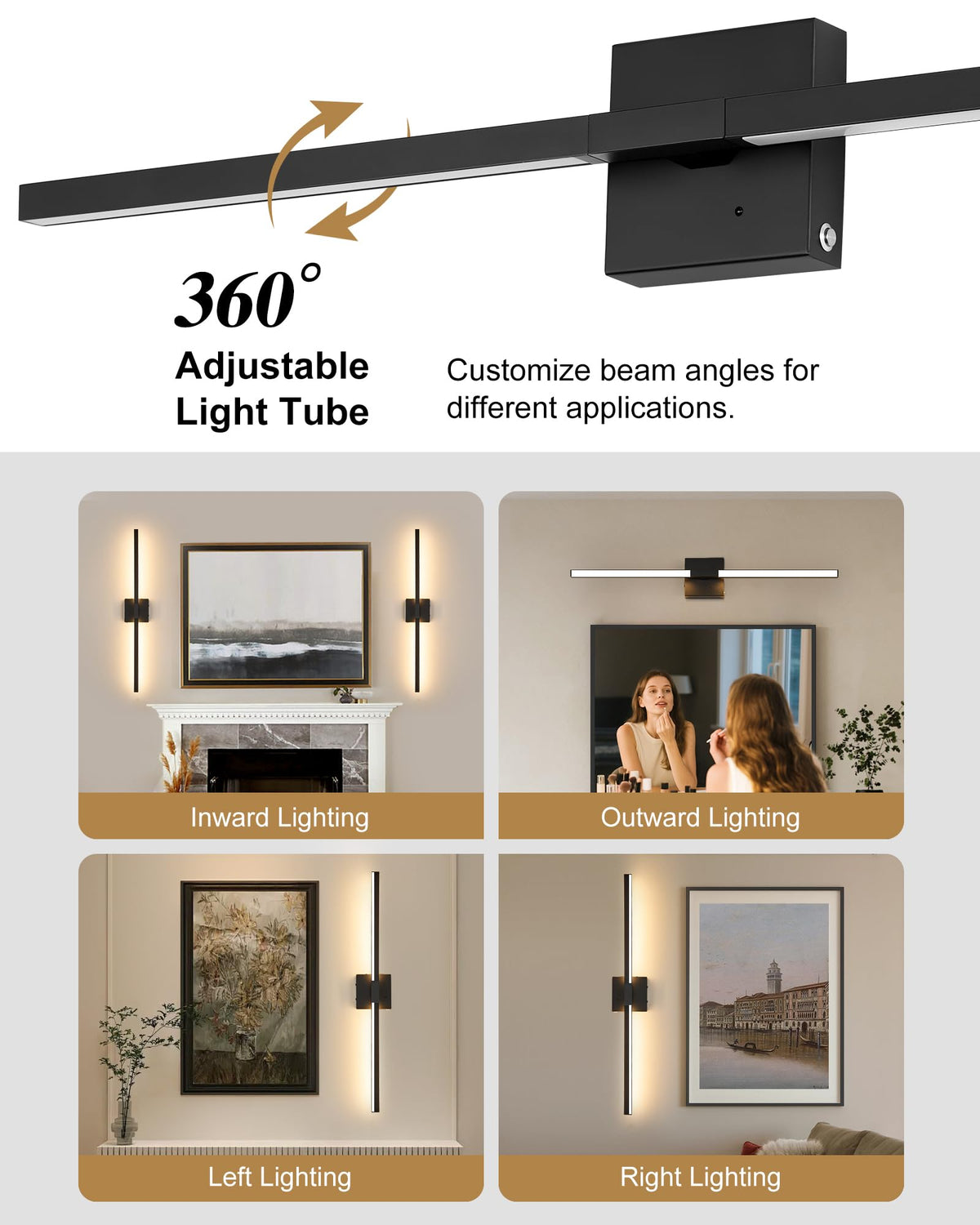 Rayogale wall sconce timer function for auto shut-off.