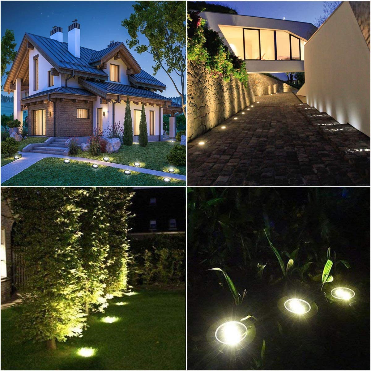 Rayolon solar ground light for outdoor patio with easy setup.