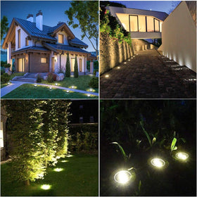 Rayolon solar ground light for outdoor patio with easy setup.