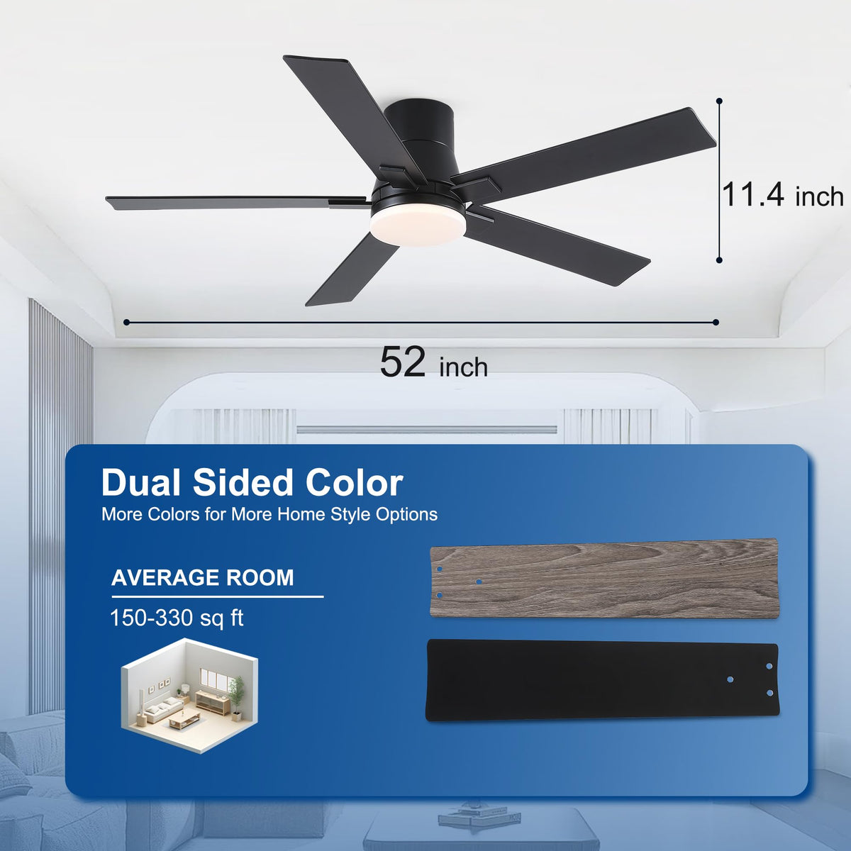 Rayqueen reversible airflow adapts to seasons for optimal circulation.
