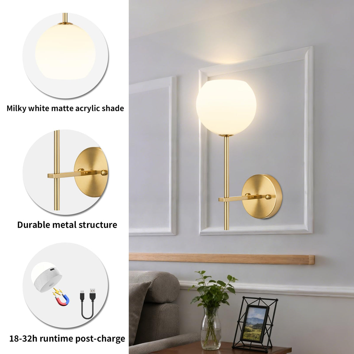 Durable Rayspan gold sconce finish for lasting home decor