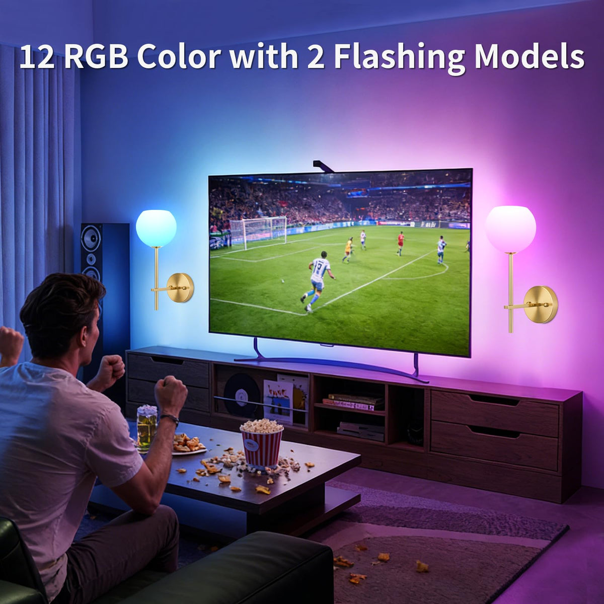 Easy wireless installation Rayspan gold wall sconce without wiring