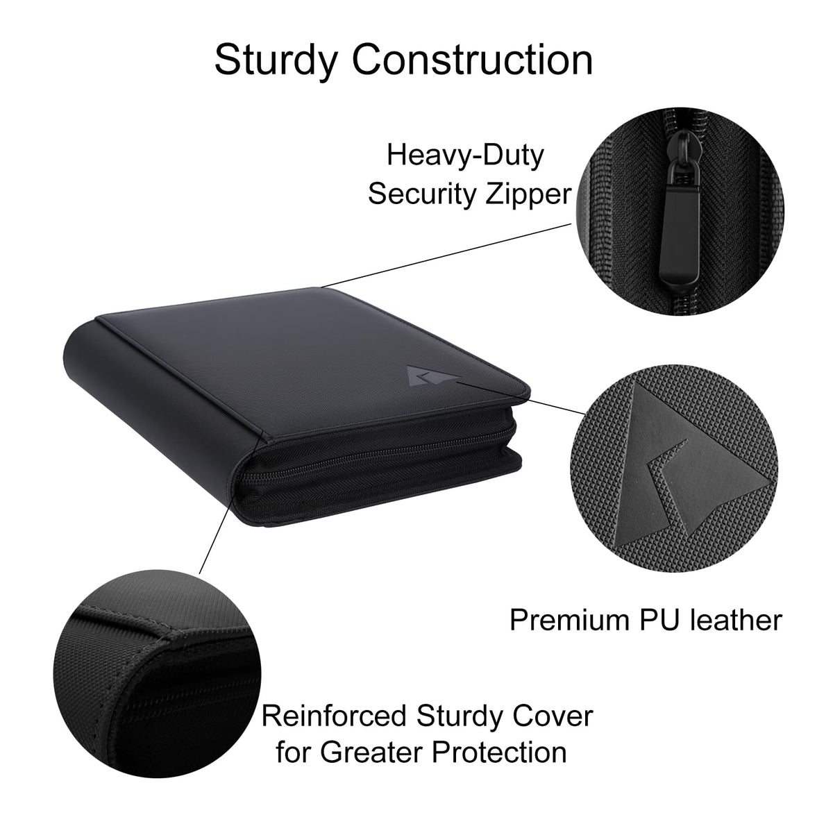 Rayvol jumbo binder interior holds 80 penny sleeves for safe storage.