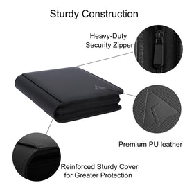 Rayvol jumbo binder interior holds 80 penny sleeves for safe storage.
