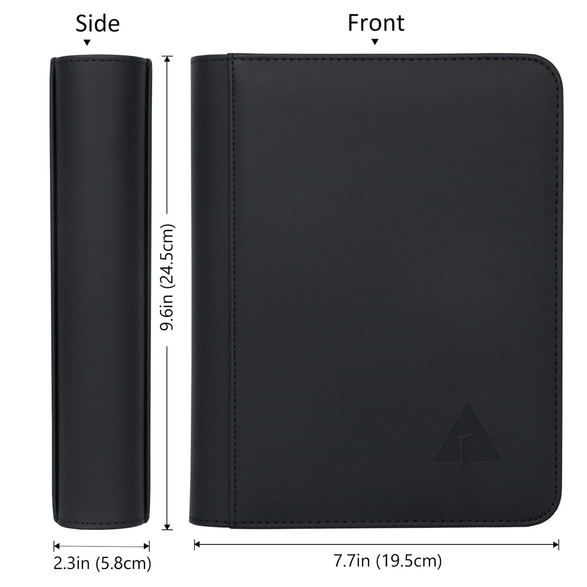Rayvol jumbo binder size guide shows L vs XL dimensions.