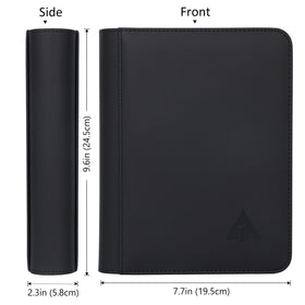 Rayvol jumbo binder size guide shows L vs XL dimensions.