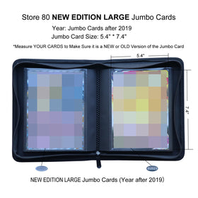 Rayvol jumbo card binder spine view highlighting slim ringless design.
