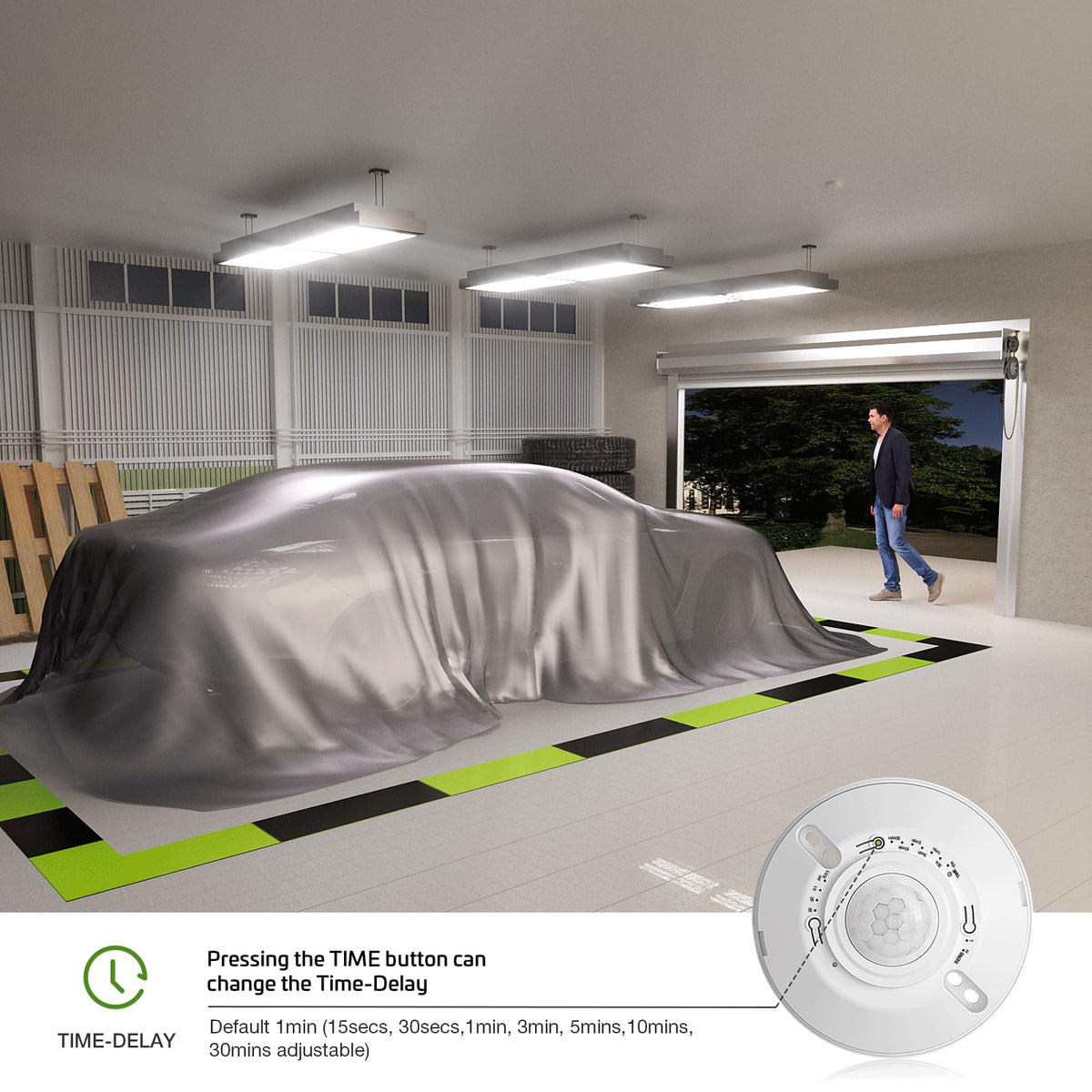 RAYZEEK motion-triggered lighting reduces touch points in entryways and storage areas.
