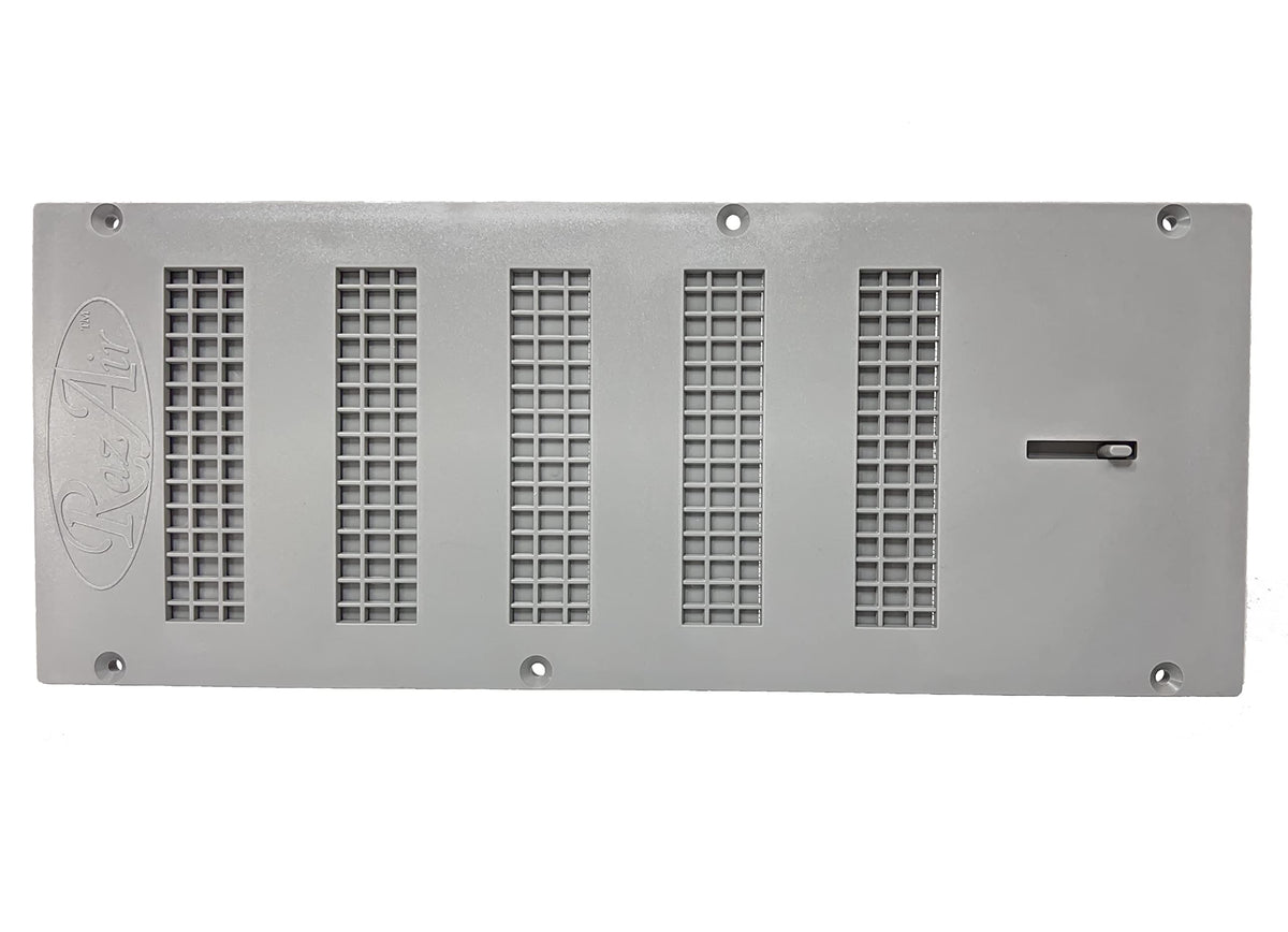 RazAir Foundation Vent damper open illustrates active ventilation for crawl spaces.