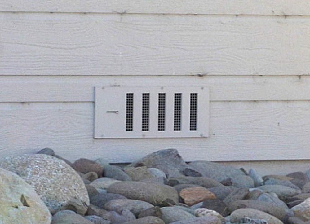 RazAir Foundation Vent exterior wall mounting for outdoor use.