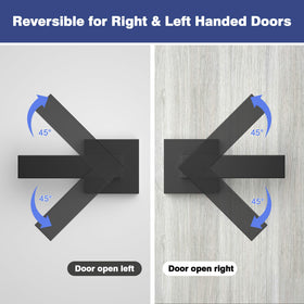 RAZCC matte black interior door lever ideal for hallways and closets